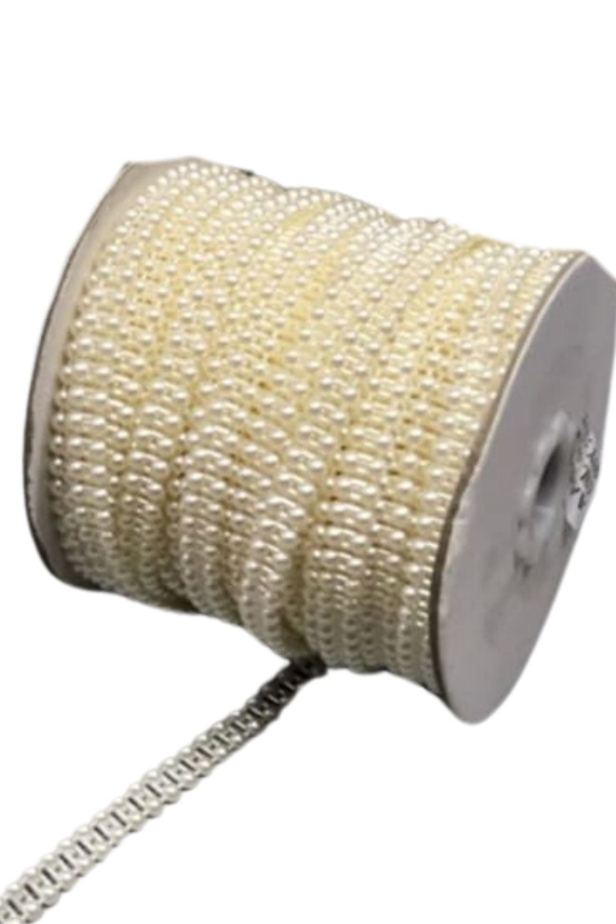 Dikilebilir Sýralý Ýnci En 1 cm Krem 5 Metre