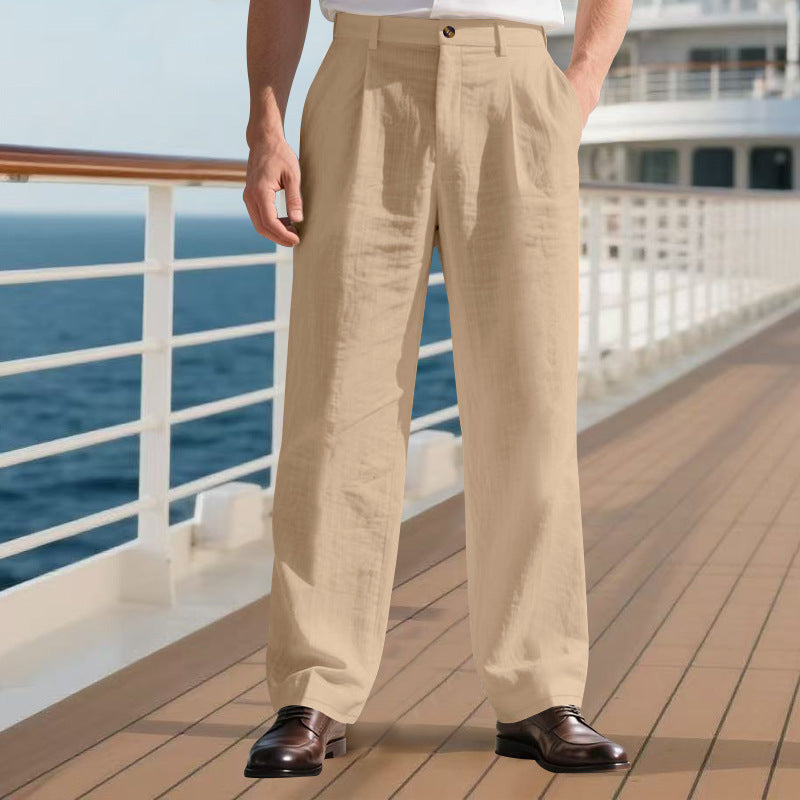 Herren Anzughose – Dünnes Material, Locker & Gerade, Business & Casual