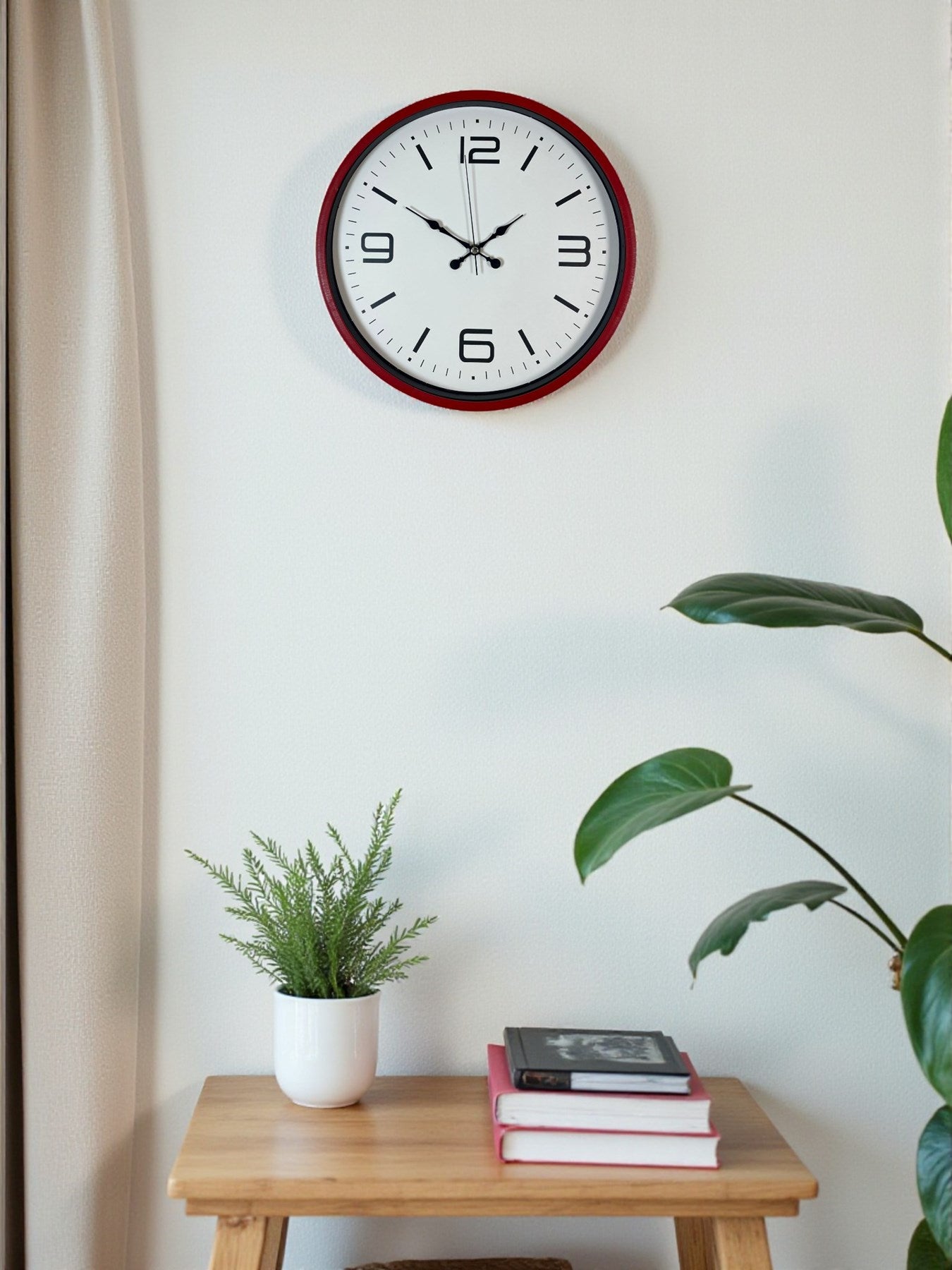 Zentime 36 Cm Kýrmýzý Dekoratif Duvar Saati