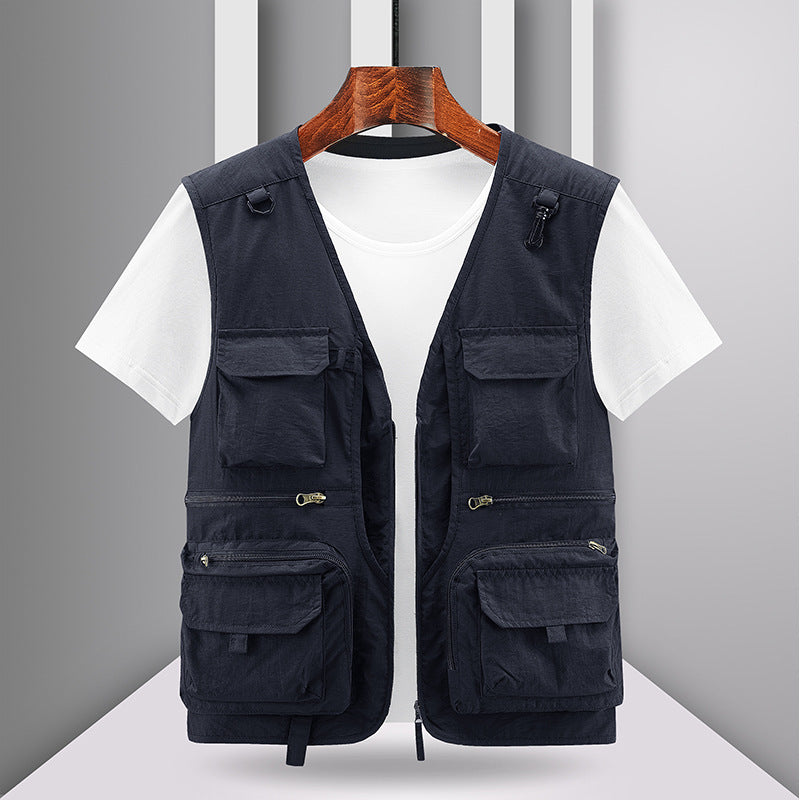 Outdoor Herren Weste – Groß, Multi-Taschen, Freizeit & Abenteuer