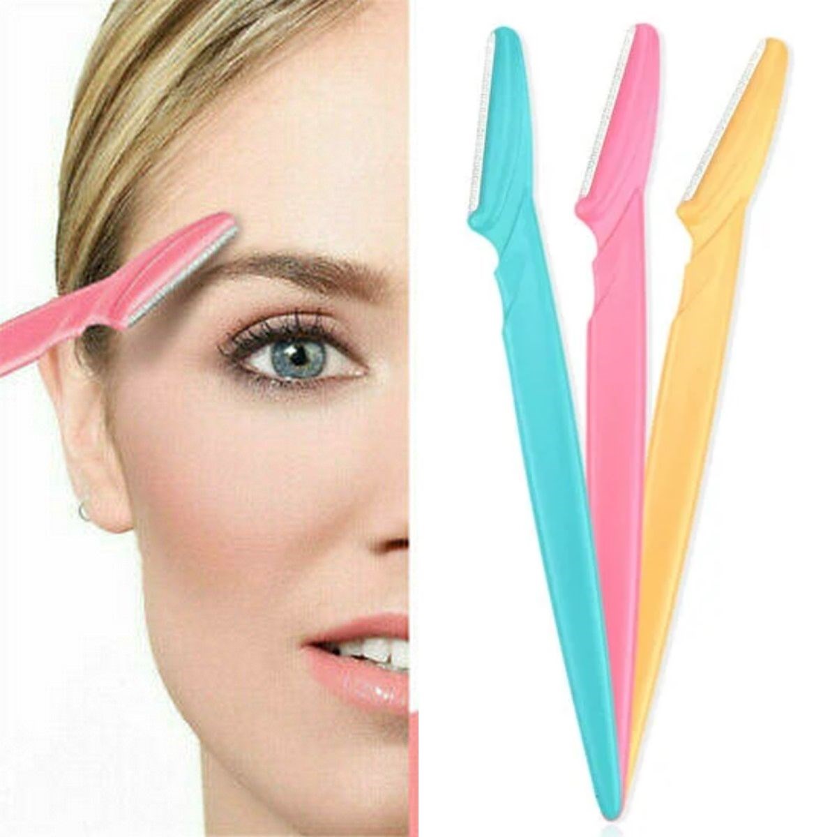 BUFFER® 3’lü Kadýn Kaþ Usturasý Seti – Hassas Ciltler Ýçin Güvenli Yüz Tüy Temizleme Býçaðý