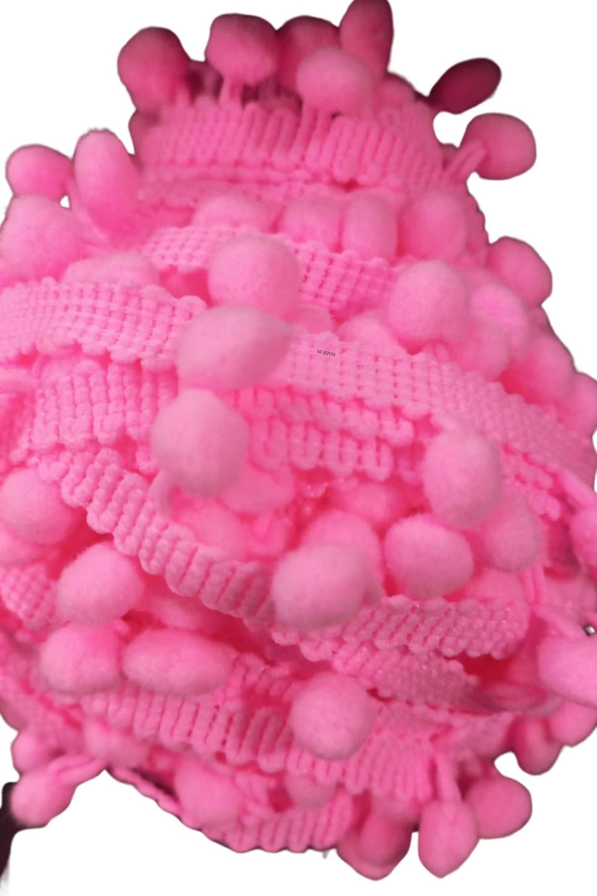 Sýralý Ponpon 1 Metre Pembe