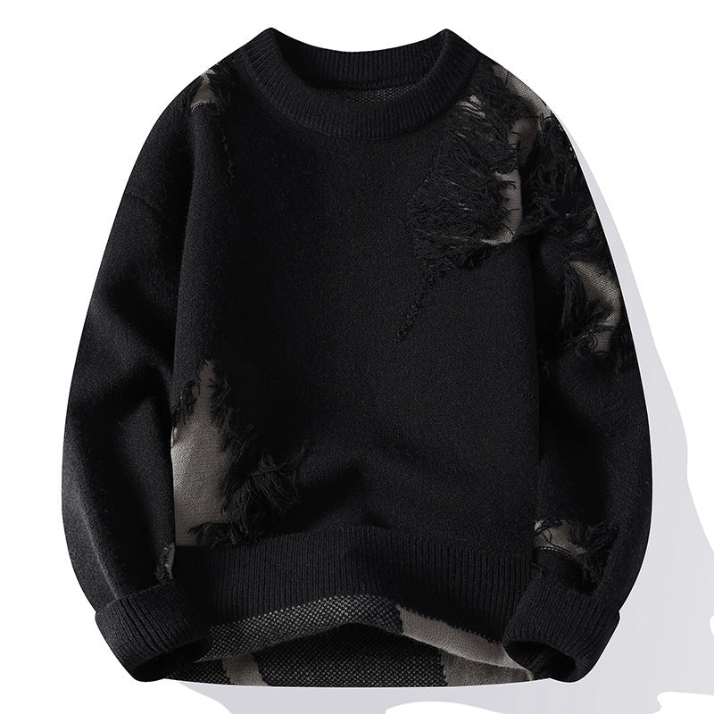 Fashion Lässiger Herren Pullover – Rundhals, Locker Sitzend