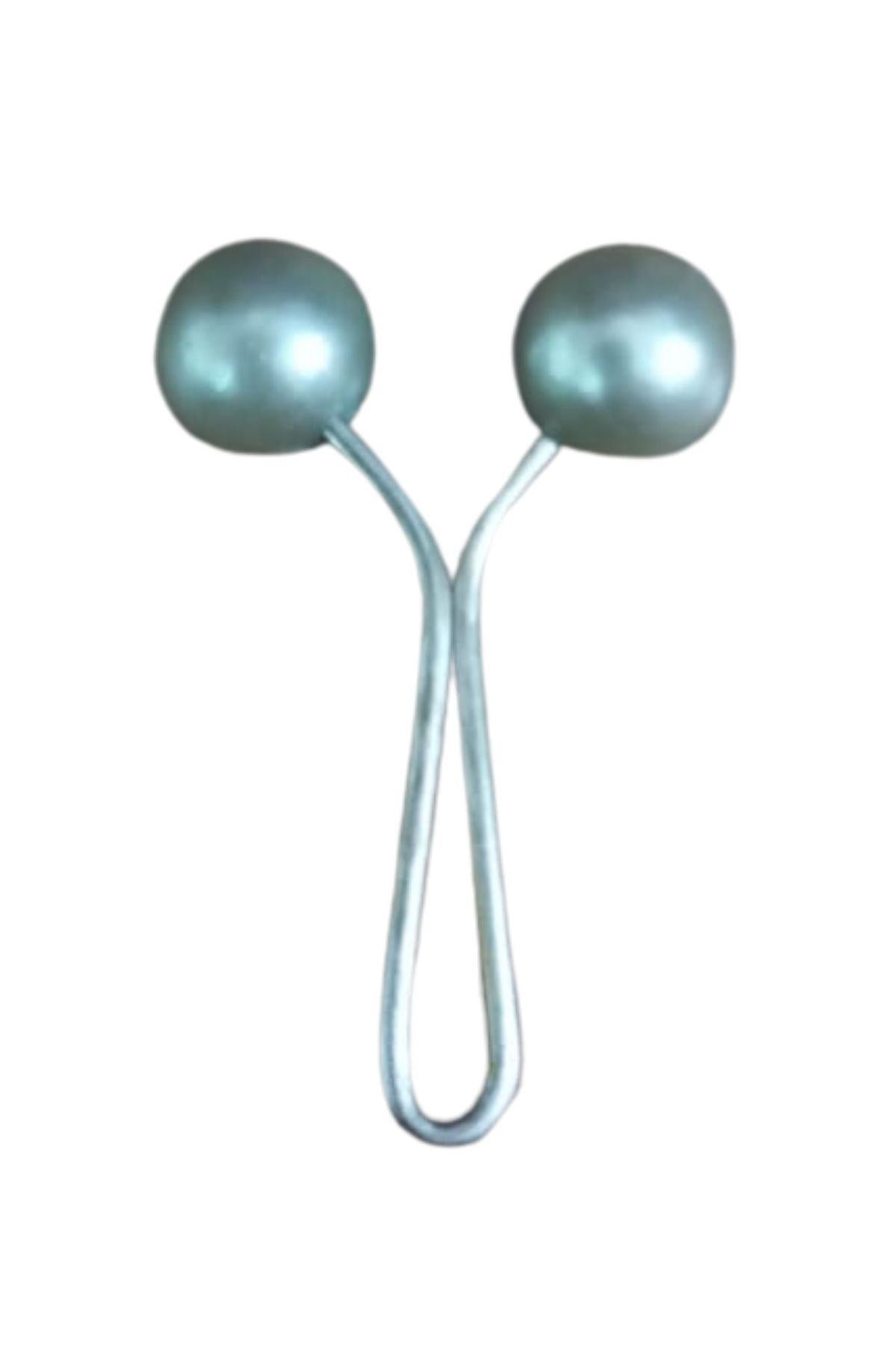 Eþarp Klipsi Top Model Düz Gri 1 Adet