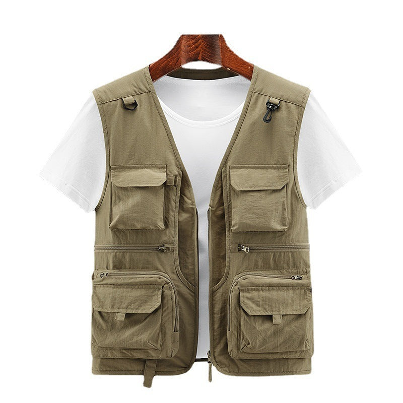 Outdoor Herren Weste – Groß, Multi-Taschen, Freizeit & Abenteuer