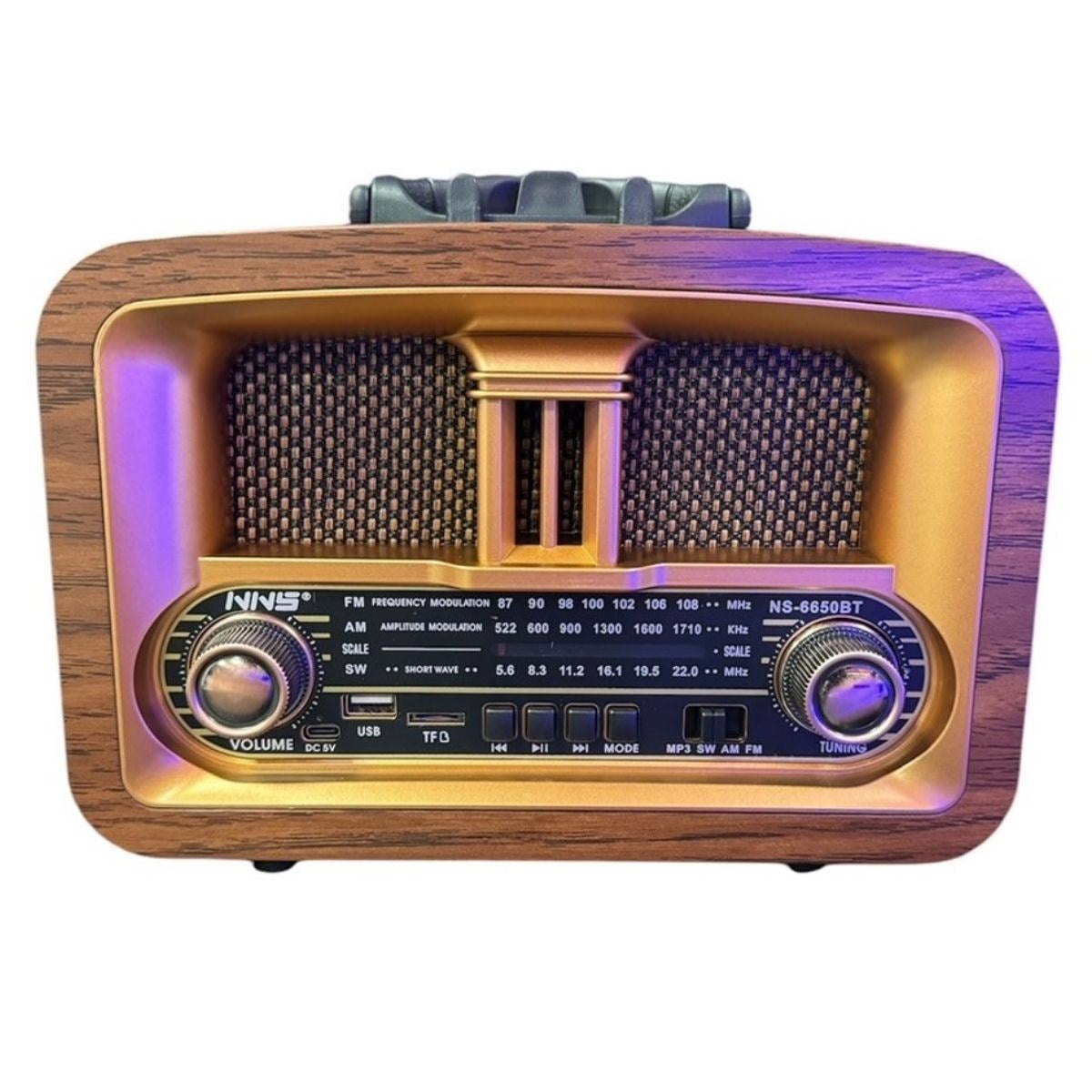 BUFFER® Taþýnabilir Klasik AM/FM/SW Retro Ev Radyo USB ile Þarj Olabilen Retro Radyo