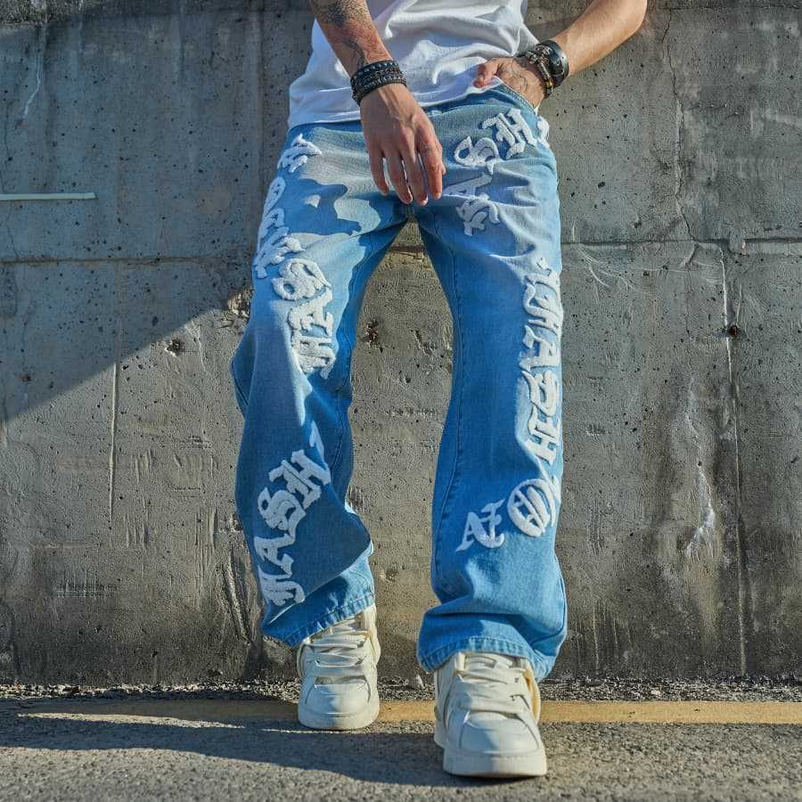 Fashion Einfach Locker Gerade Lässige Jeans – Herren & Damen