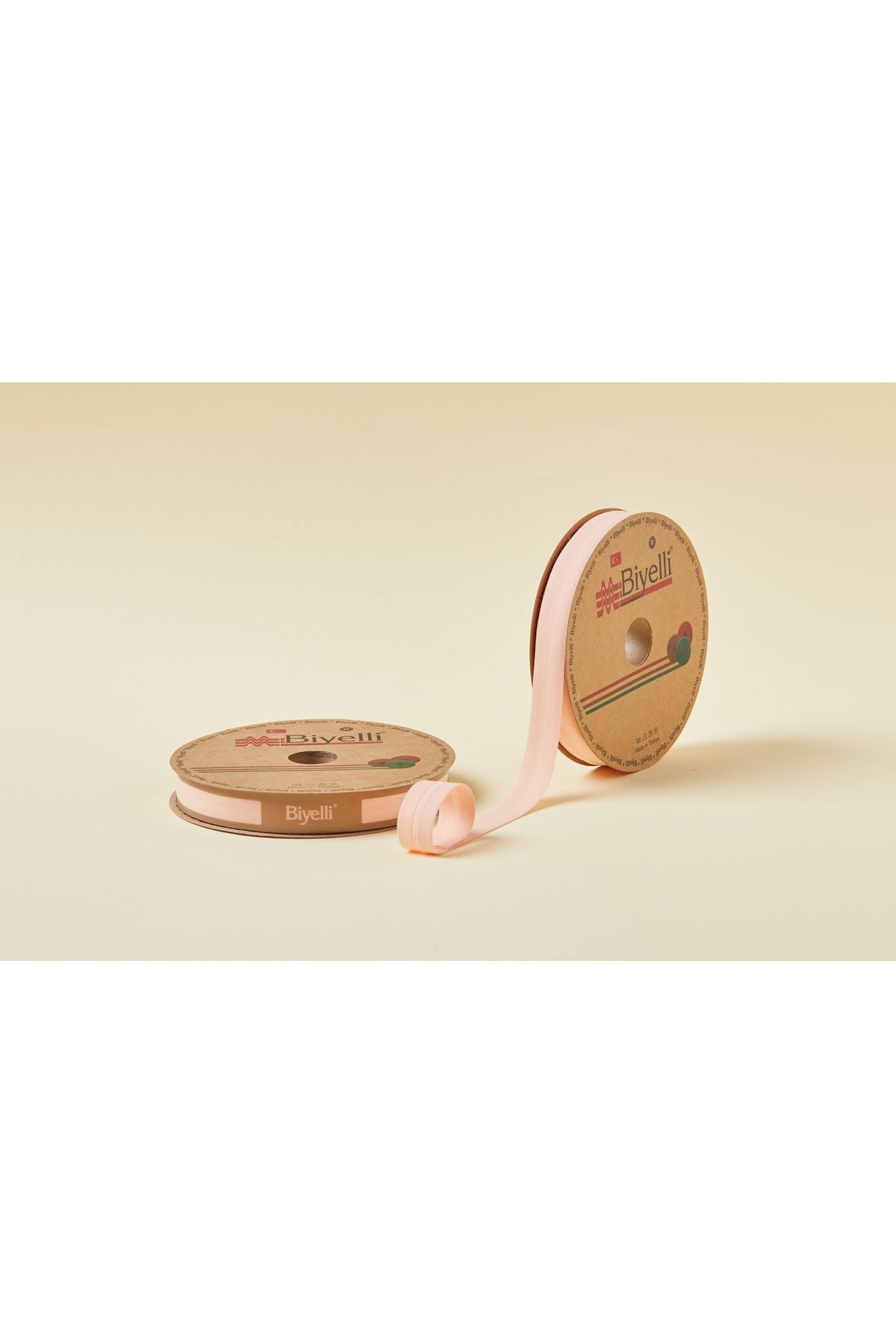 Biye Koton Katlý D45 Somon 2 cm 25 Metre %65 Koton %35 Polyester