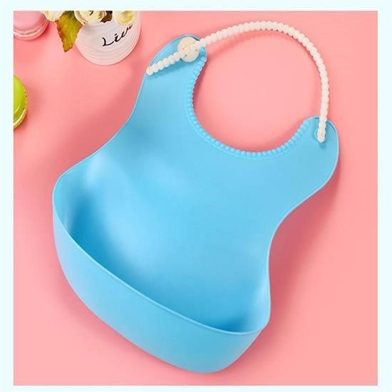 BUFFER® Çocuk Bebek Mama Önlüðü Dökülme Engelleyici Bükülebilir Mavi