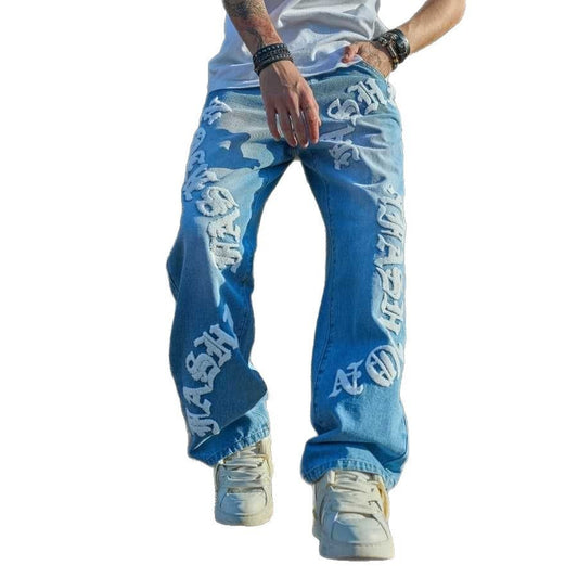 Fashion Einfach Locker Gerade Lässige Jeans – Herren & Damen