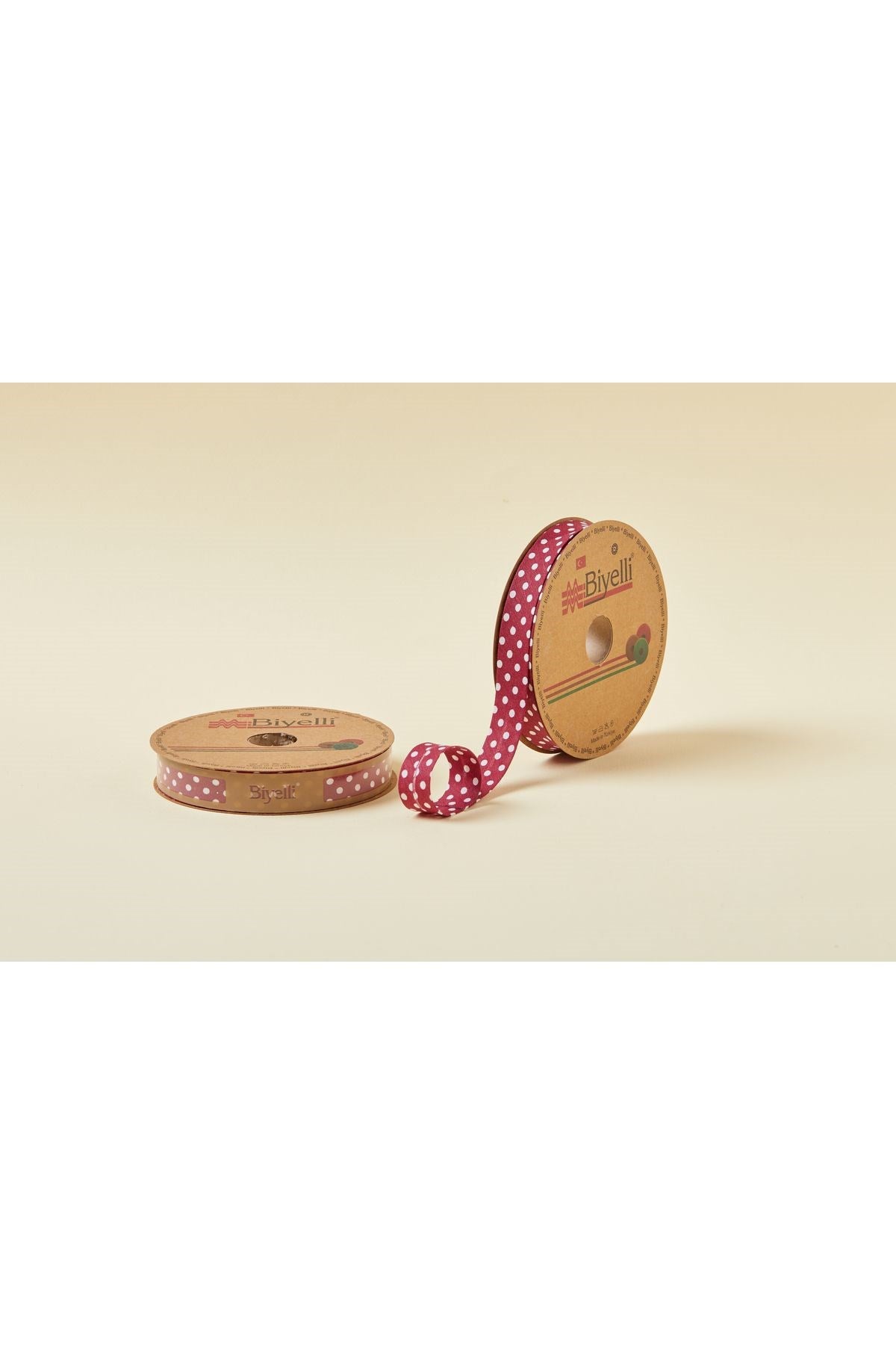 Biye Büyük Puanlý Katlý A11 Bordo 2 cm 25 Metre %65 Koton %35 Polyester