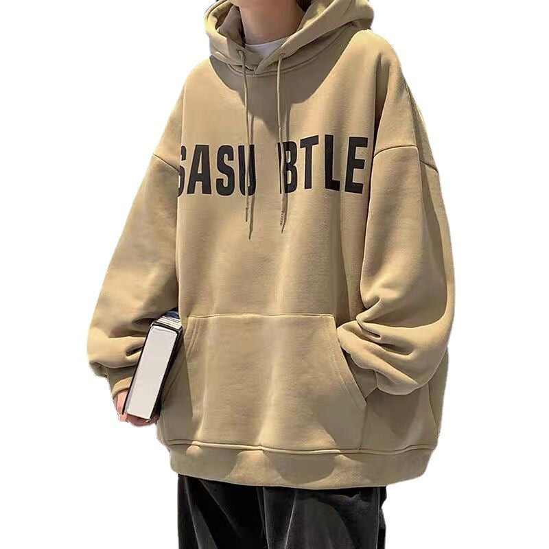 American Style Herren Kapuzenpullover – Plus Size, Samt, Locker, Herbst & Winter