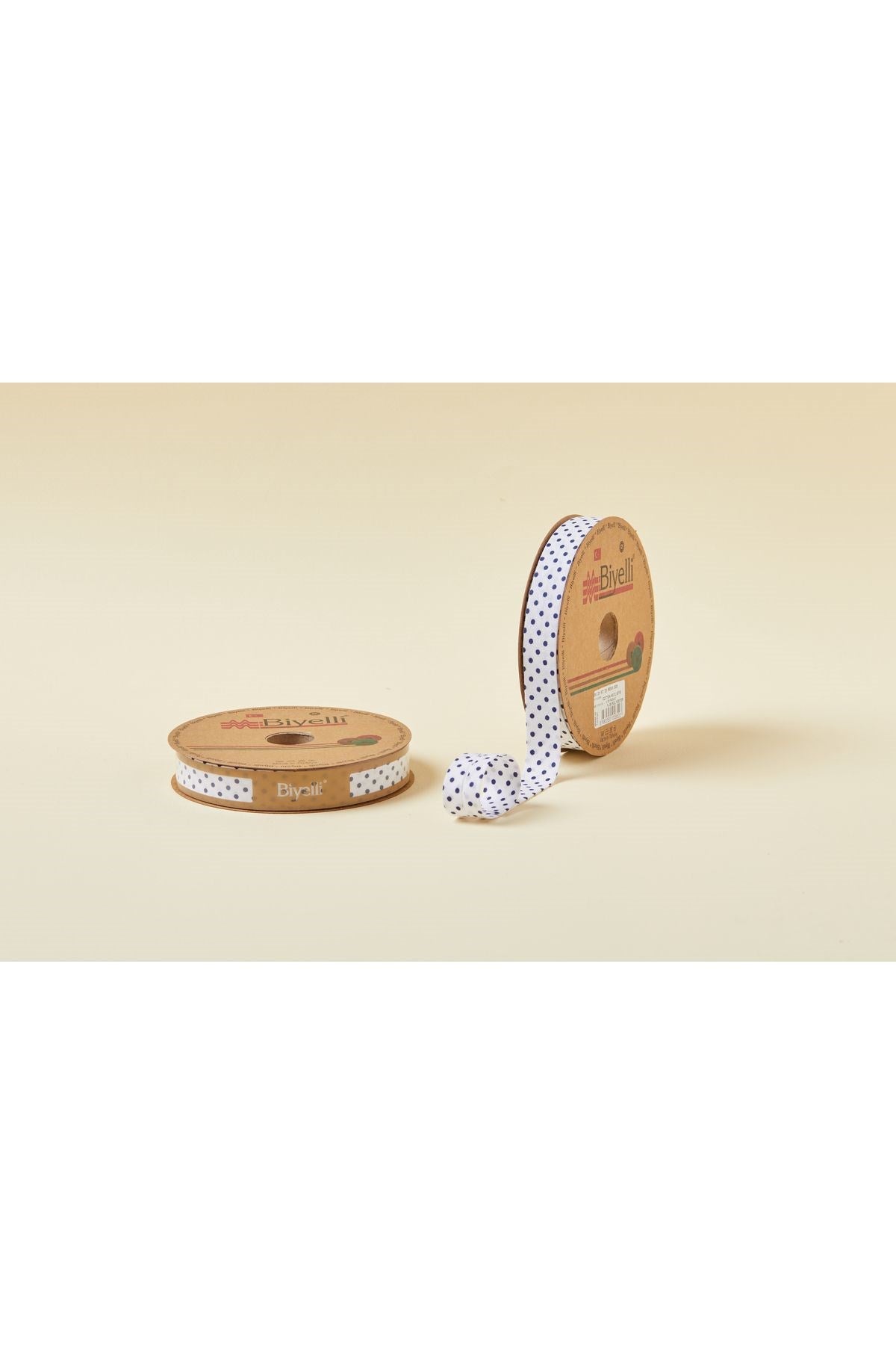 Biye Puanlý Katlý B08 Lacivert 2 cm 25 Metre %65 Koton %35 Polyester