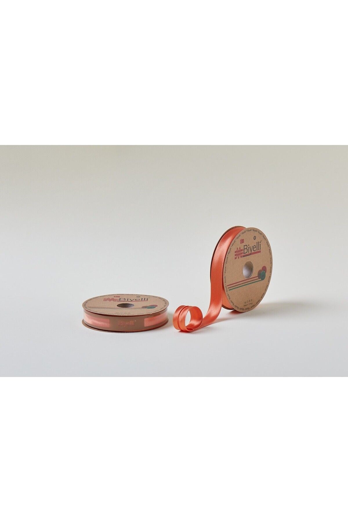 Biye Saten Katlý 028 Turuncu 2 cm 25 Metre %100 Polyester