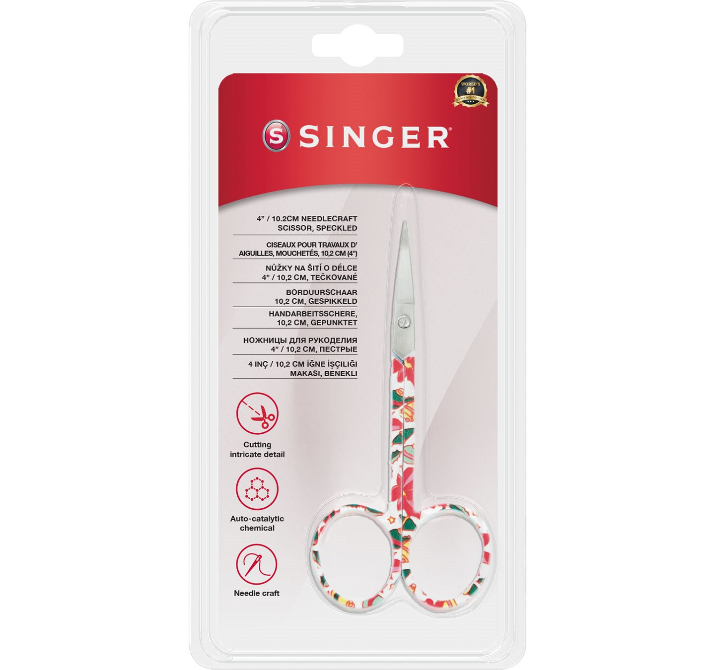 Kývrýk Uçlu Renkli Nakýþ Makasý (4",)