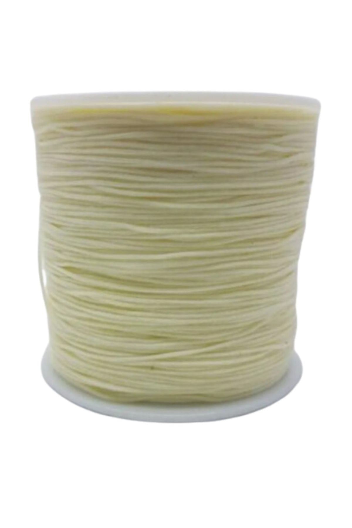 Paraþüt Ýpi, Bileklik-Kolye örgü ipi 1 mm 50 metre Krem