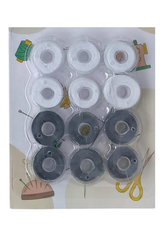 Masura Ýpli 12'li Plastik Siyah-Beyaz