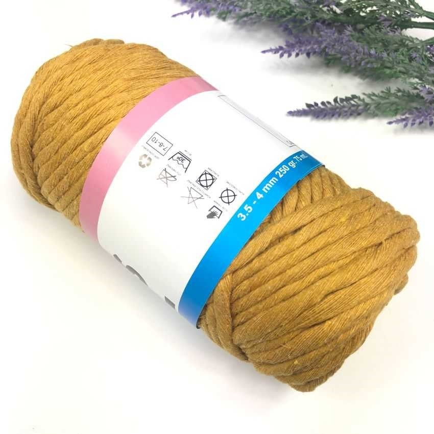 Pamuk Makrome 4 mm Ýp Hardal