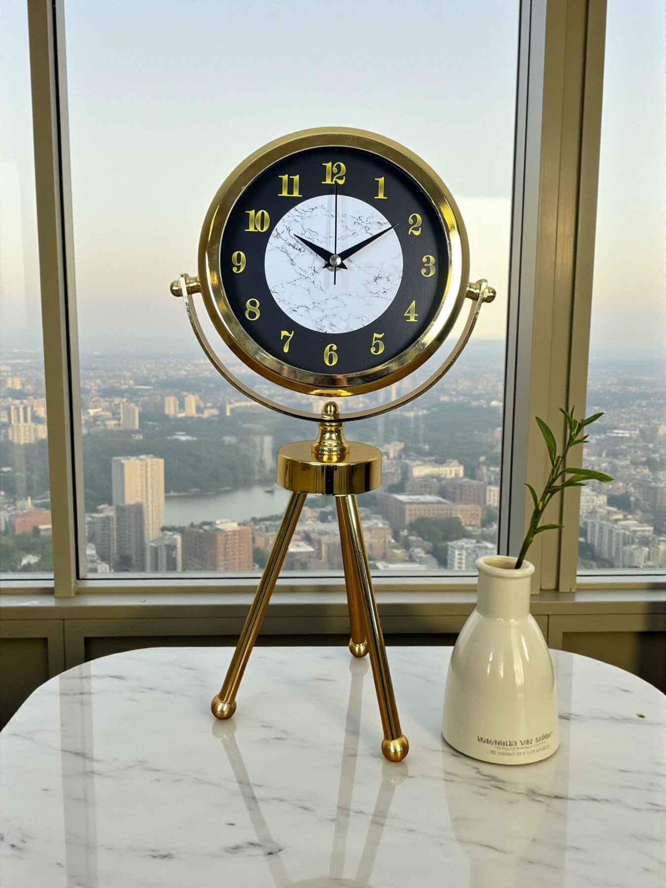 Zentime Gold Lüks Üç Ayaklý Masa Saati