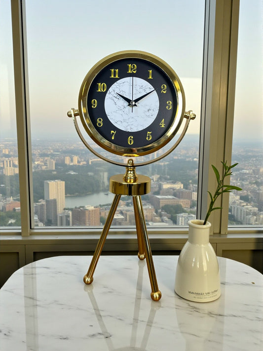 Zentime Gold Lüks Üç Ayaklý Masa Saati