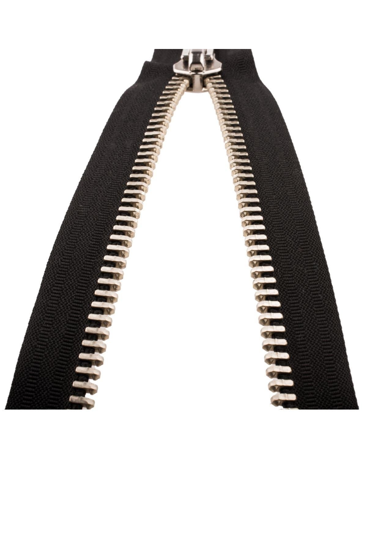 Demir Diþli Çanta Fermuarý en 3 cm Siyah