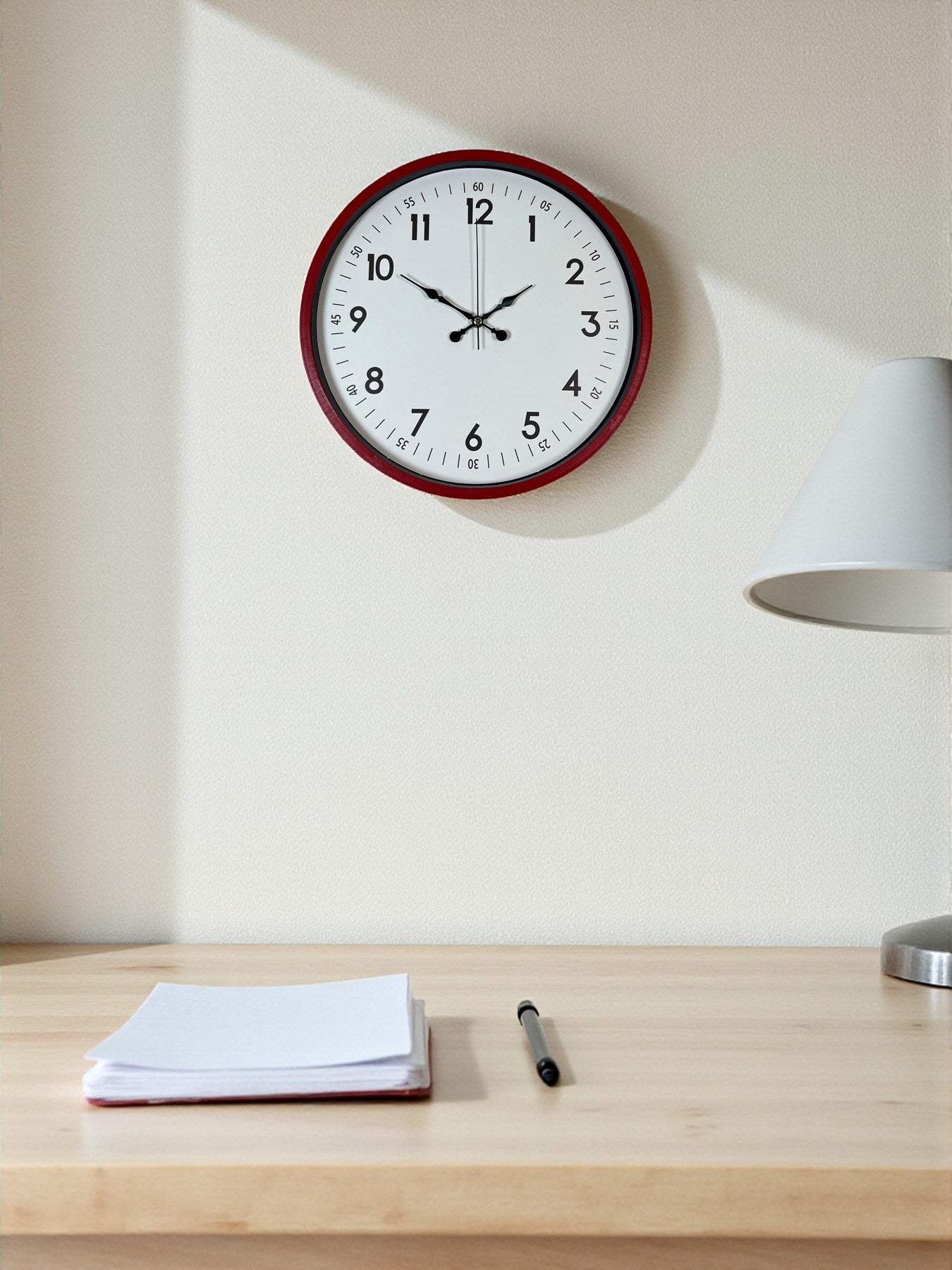 Zentime 36 Cm Kýrmýzý Dekoratif Duvar Saati