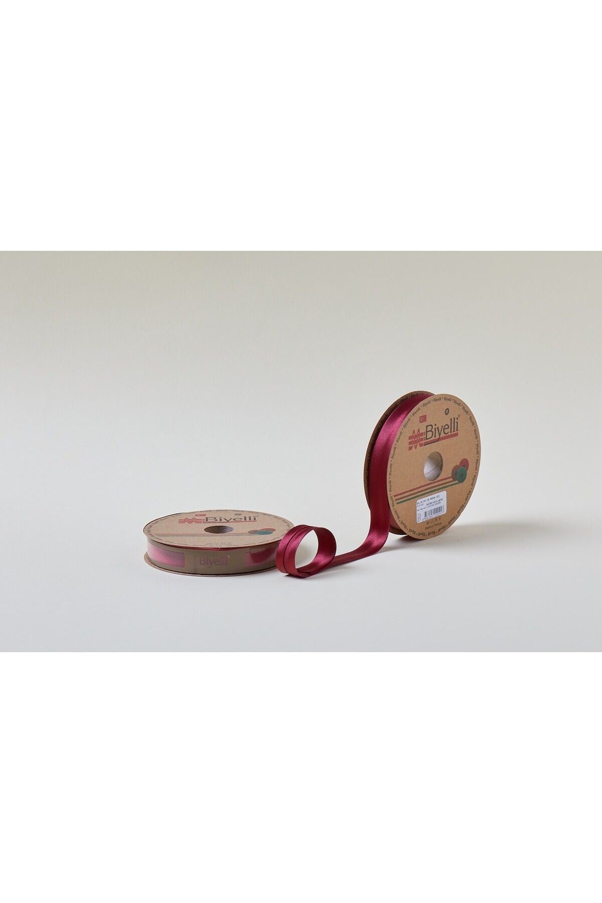 Biye Saten Katlý 022 Bordo 2 cm 25 Metre %100 Polyester