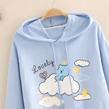 Women's Hoodie with Cartoon Bear Print – Casual Hooded Sweatshirt for Everyday Wear &amp; Leisure