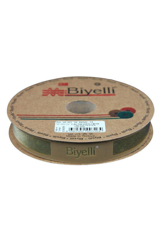 Biye Simli Katlý Ta 2 cm 25 Metre %50 Simli % 50 Polyester