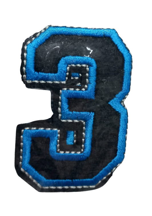 Aplike Ütü Ýle Yapýþan 3 Rakamý  Arma 2,5x4 cm