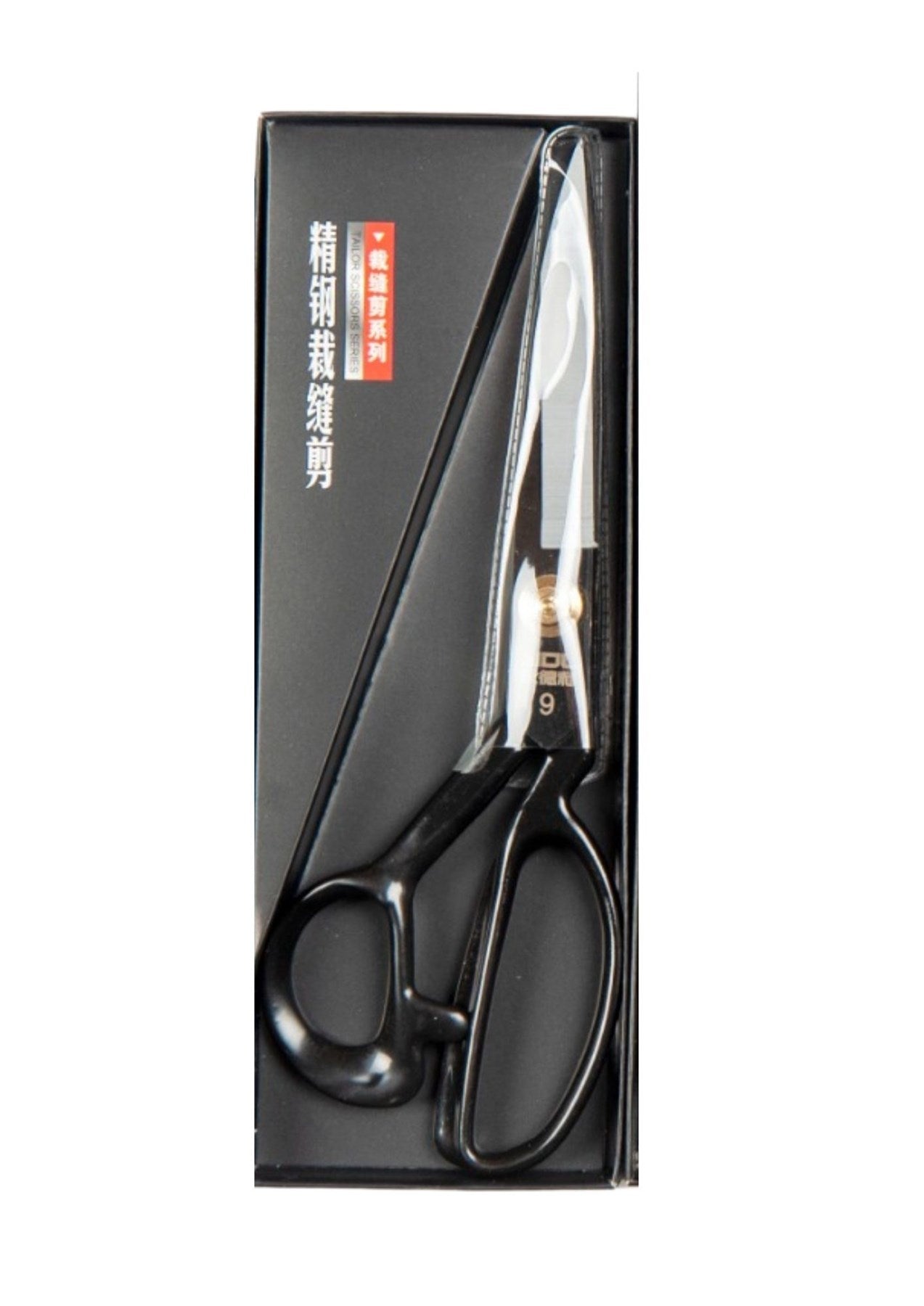 Terzi Makasý Siyah Metal Saplý 9 Numara