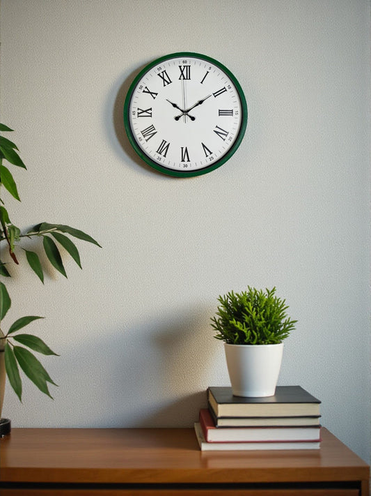 Zentime 36 Cm Yeþil Dekoratif Duvar Saati