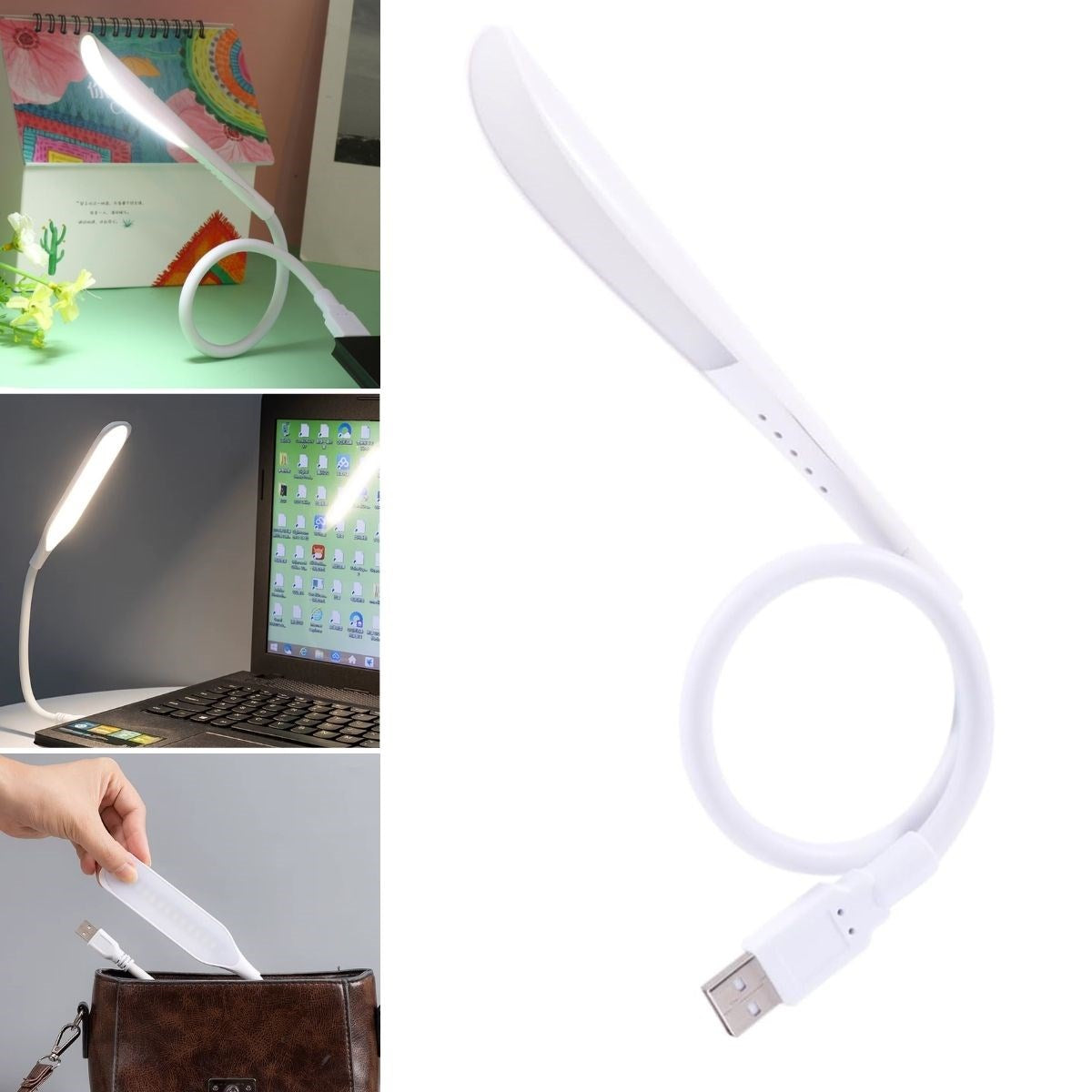 BUFFER® USB Giriþli 14 Ledli 3 Kademeli Dokunmatik Masa/Kitap Okuma Lambasý Ledi Beyaz