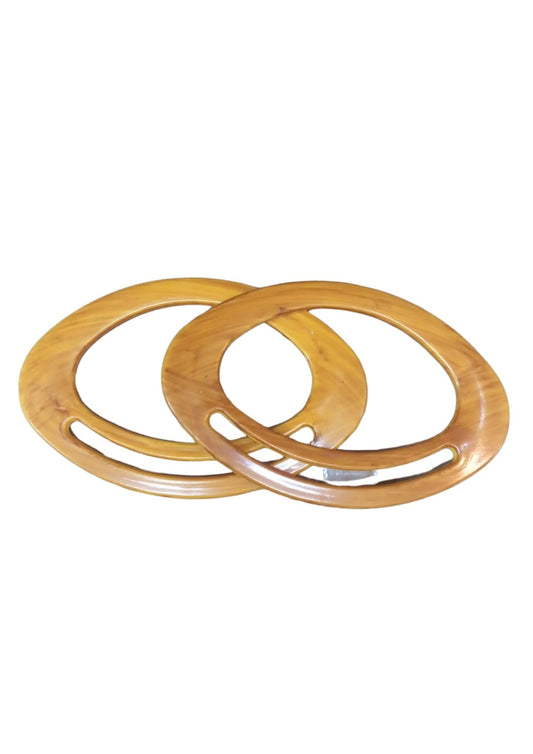 Çanta Sapý Oval Açýk Kahverengi 18 cm