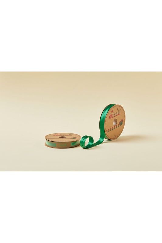 Biye Saten Katlý 093 Koyu Yeþil 2 cm 25 Metre %100 Polyester