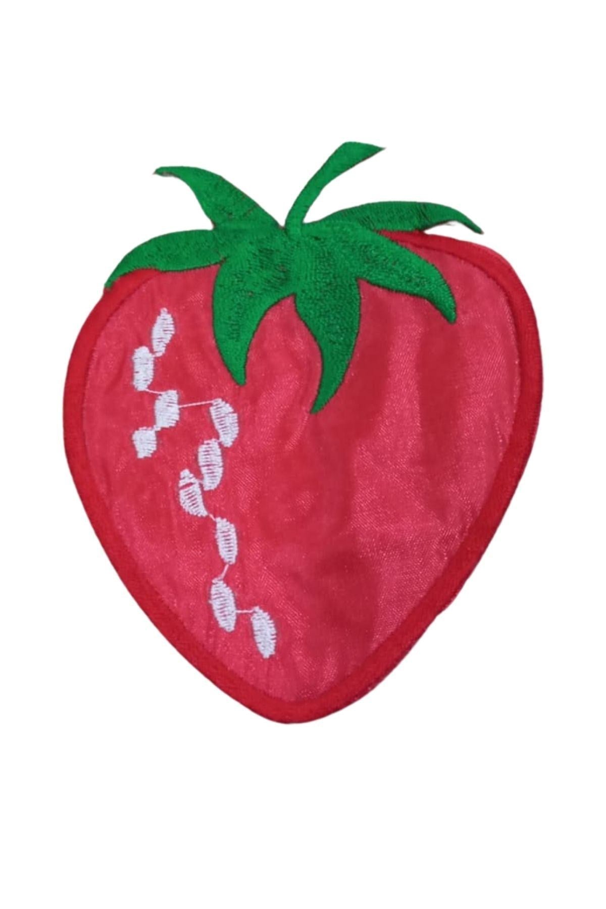 Aplike Ütü Ýle Yapýþan Çilek Desen