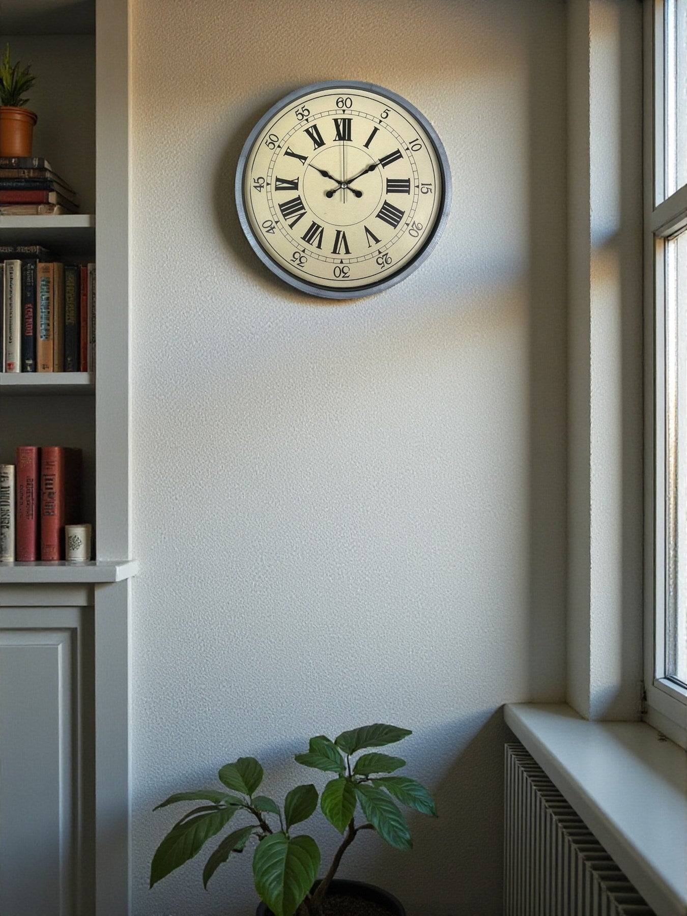 Zentime 36 Cm Gri Dekoratif Duvar Saati