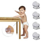 BUFFER® Bebek Çocuk Yumuþak ve Esnek Dairesel Þeffaf Yapýþkanlý Güvenlik Köþe Koruyucu (4 Adet)