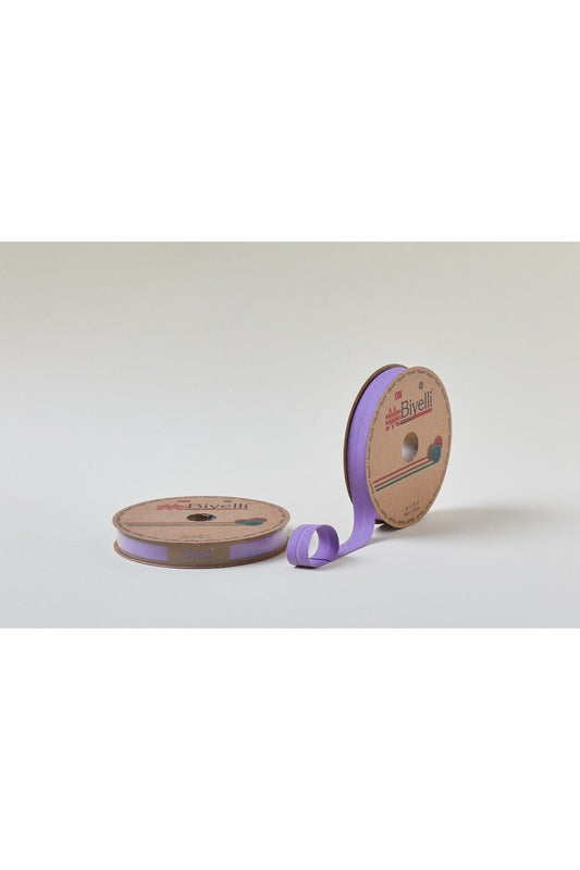 Biye Koton Katlý D51 Açýk Mor 2 cm 25 Metre %65 Koton %35 Polyester