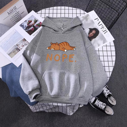 Katzen Hoodie aus Fleece – Herbst & Winter | Lockerer Kapuzenpullover | Warm & Gemütlich