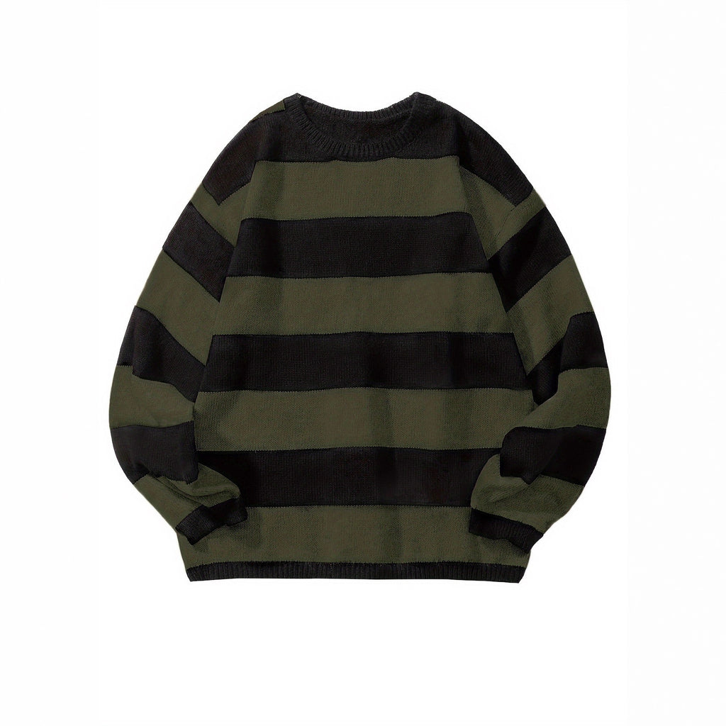 Herren Strickpullover – Hochwertig, Locker, American Retro Stil