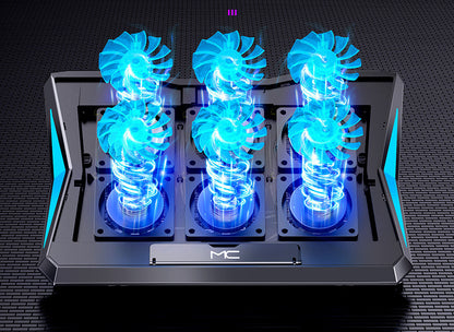 Faltbare Laptop-Kühlbasis mit Lüftern – Höhenverstellbarer Desktop Laptop Kühler mit USB