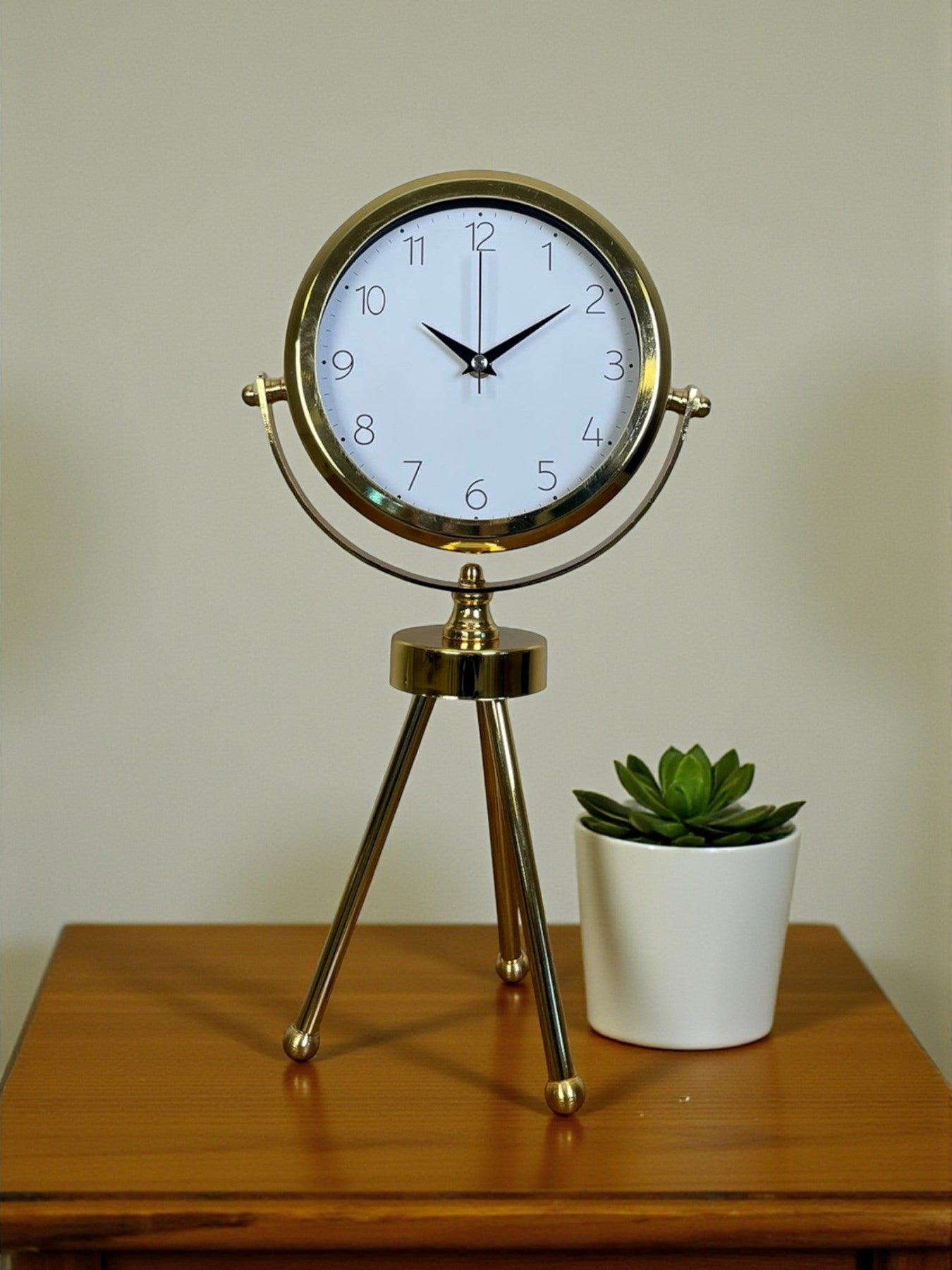 Zentime Gold Lüks Üç Ayaklý Masa Saati