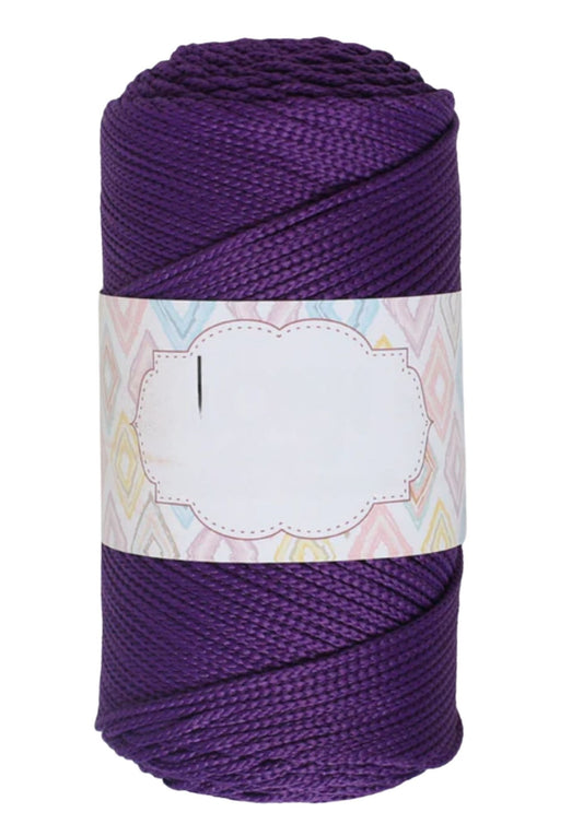 Makrome Ýpi 3mm Polyester Koyu Mor