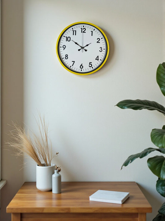 Zentime 36 Cm Sarý Dekoratif Duvar Saati