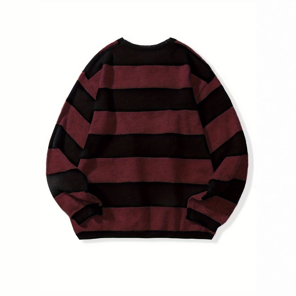 Herren Strickpullover – Hochwertig, Locker, American Retro Stil