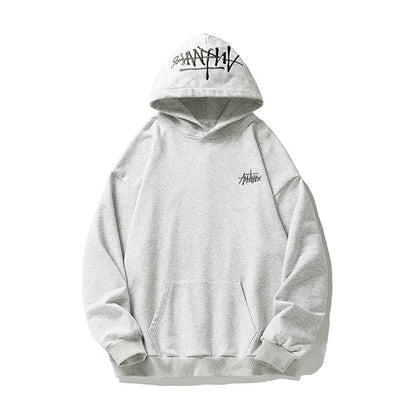 Herren Hoodie mit Handbemalten Buchstaben & Stickerei – Streetwear Kapuzenpullover 2025