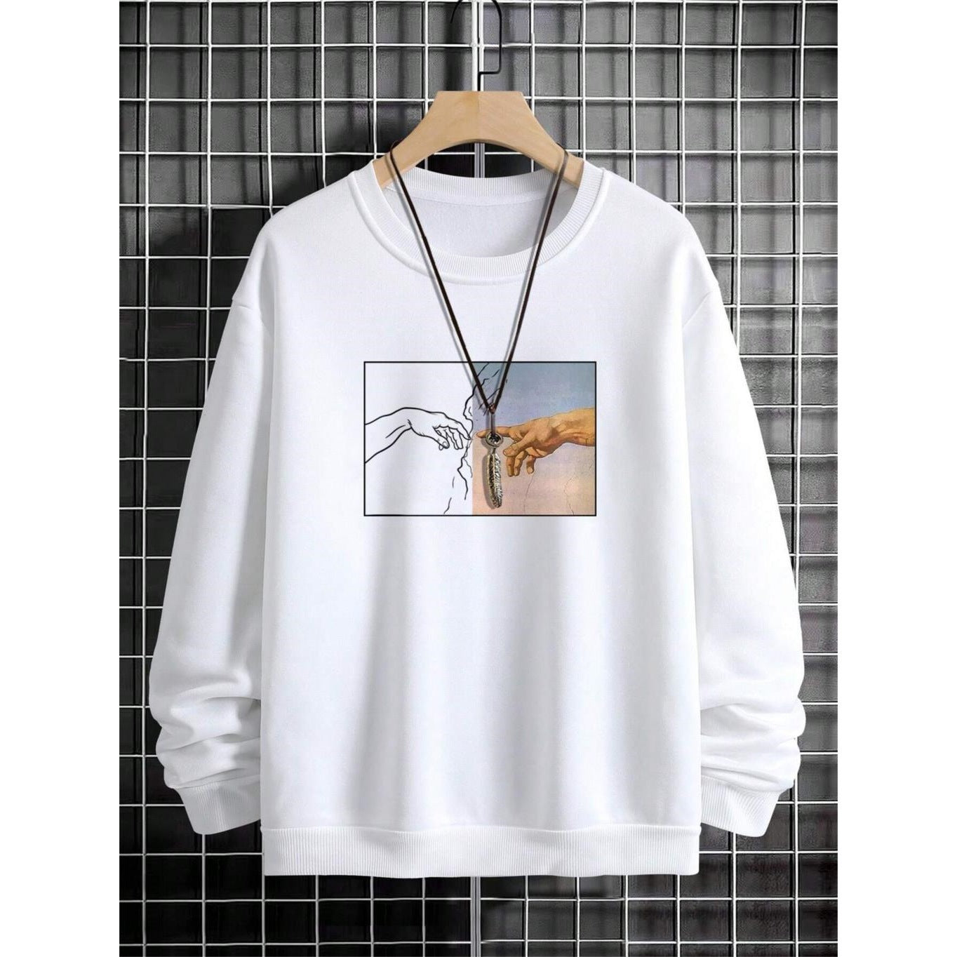 UnisexSweatshirt – Street Style, Handbedruckt, Lässig