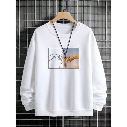 UnisexSweatshirt – Street Style, Handbedruckt, Lässig