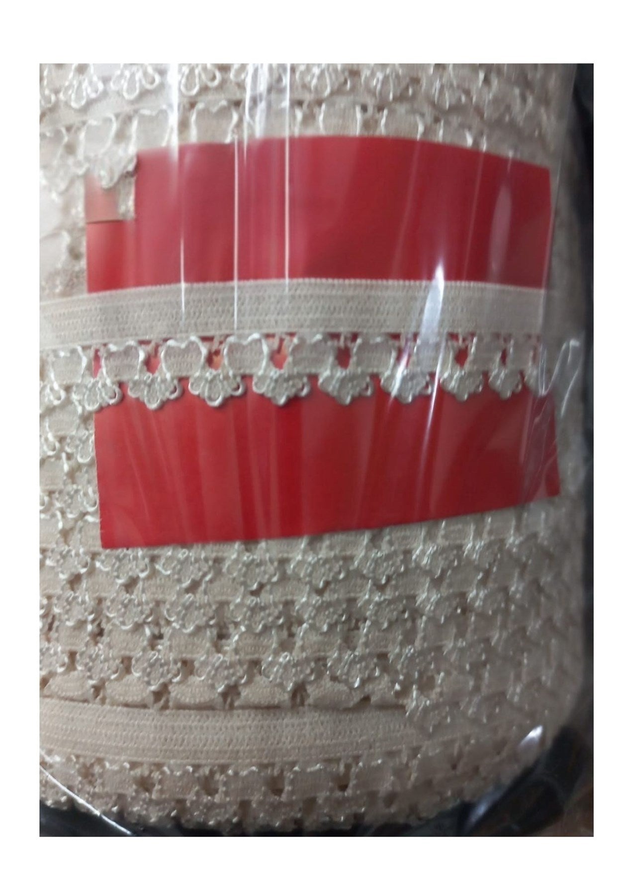 Çamaþýr Lastiði Dantelli 1 cm 1 Metre Krem
